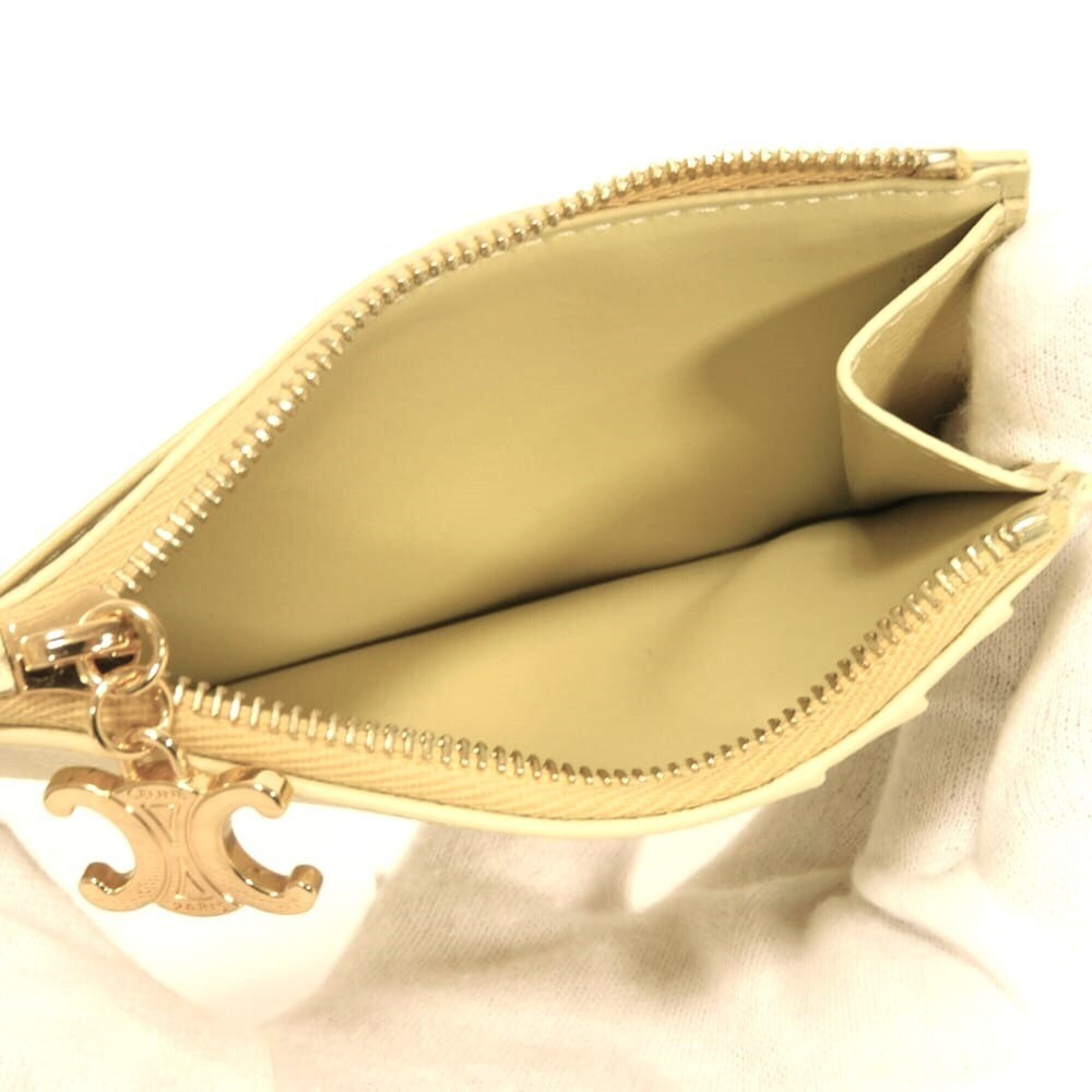 Celine Triomphe Zip Coin Case/Card Holder/Fragment Case with New Logo Foil St... - Picture 5 of 14